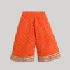 Orange Embroidered Salwar Kameez Set with Jacket