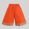 Orange Embroidered Salwar Kameez Set with Jacket