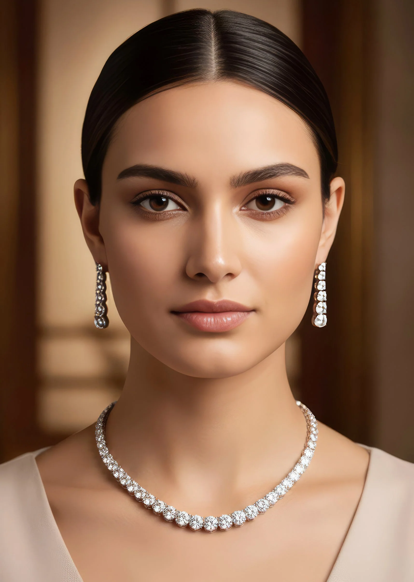 757-necklace-set-in-silver-finish-with-zircon-detailing-1.webp Necklace Set in Silver Finish with Zircon Detailing