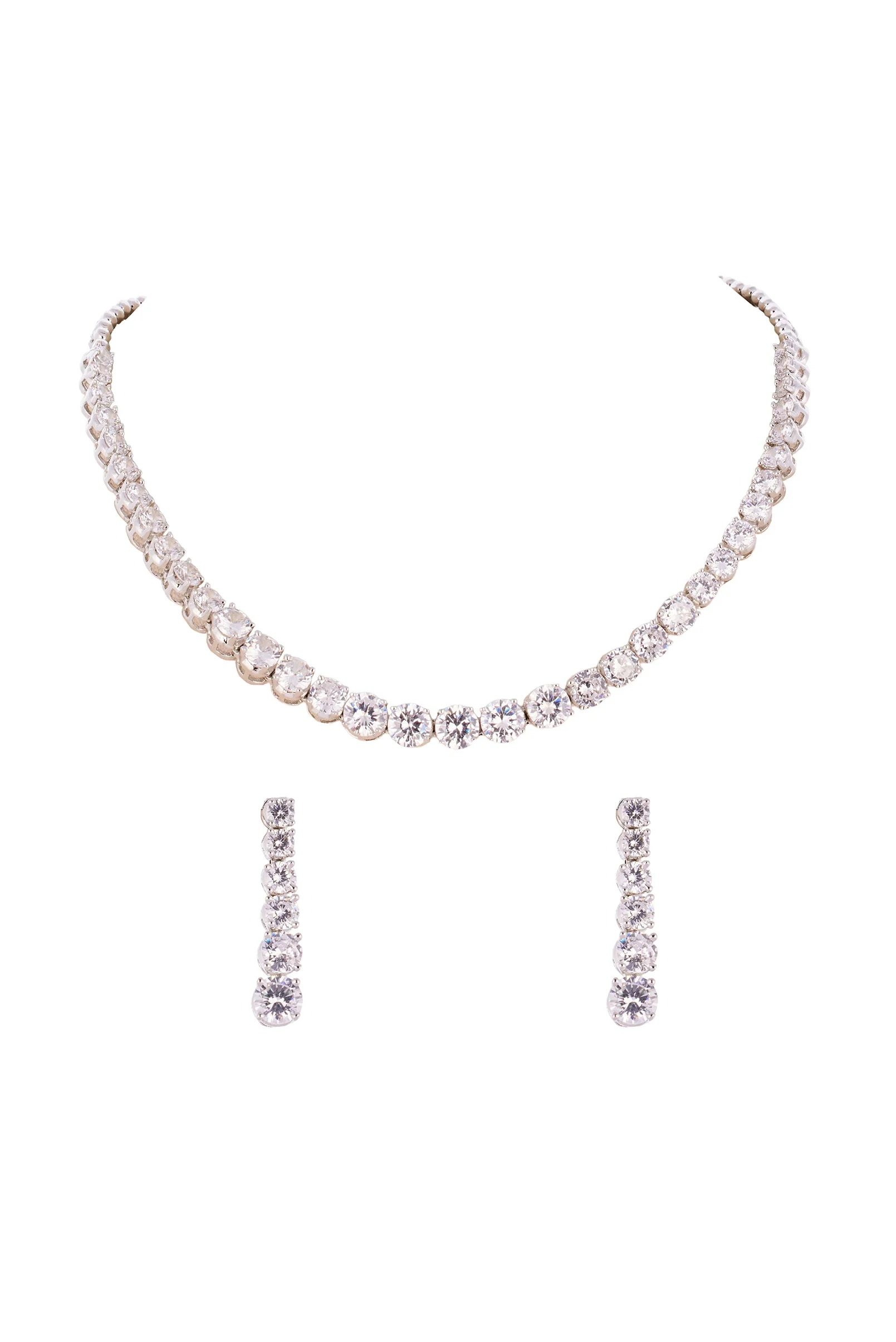 757-necklace-set-in-silver-finish-with-zircon-detailing-2.webp Necklace Set in Silver Finish with Zircon Detailing