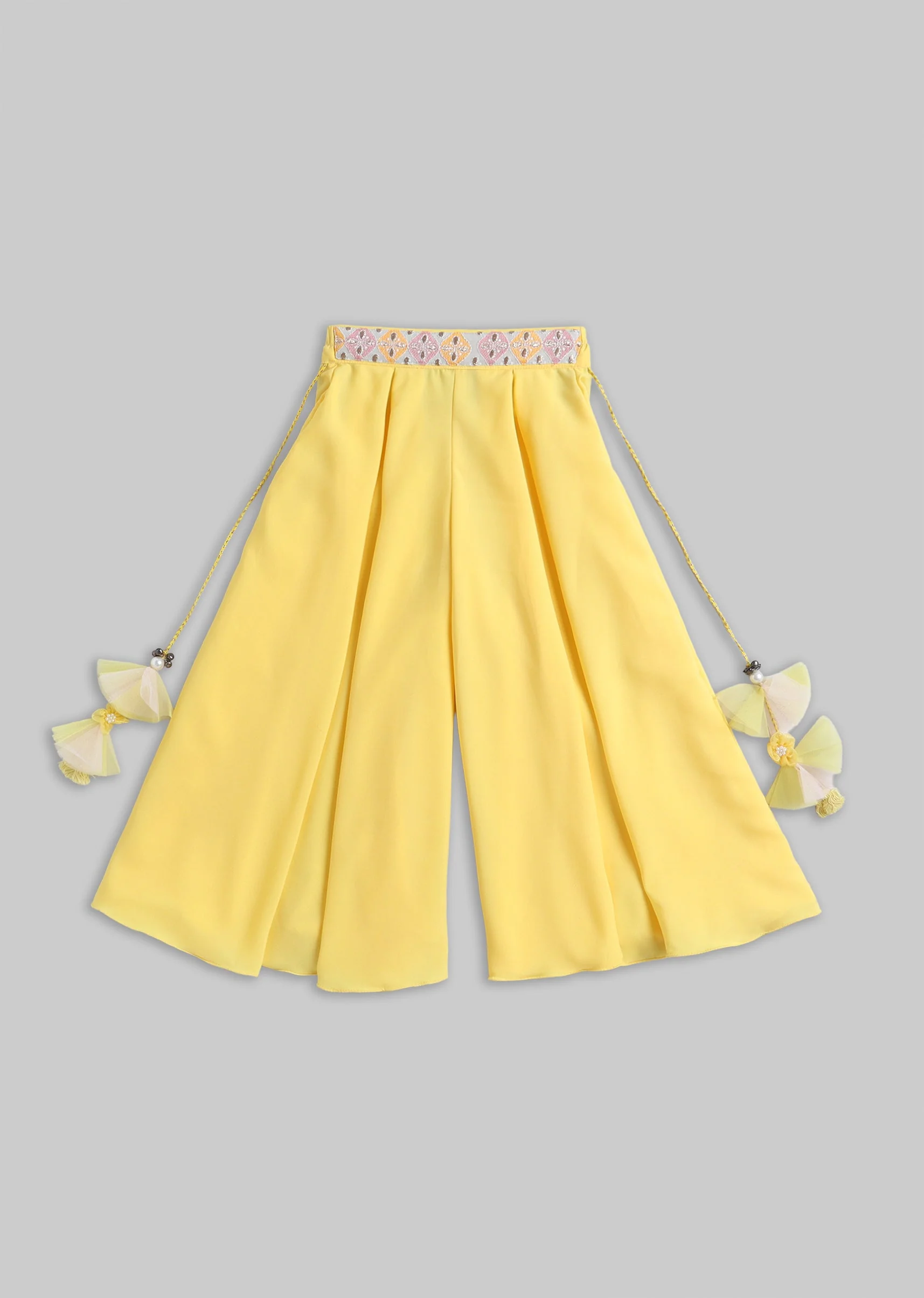 Yellow And Off White Colorblock Salwar Kameez Set