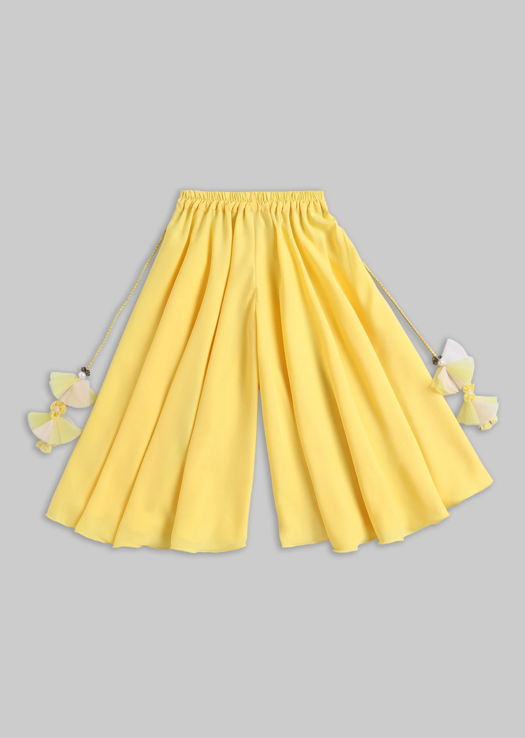 Yellow And Off White Colorblock Salwar Kameez Set