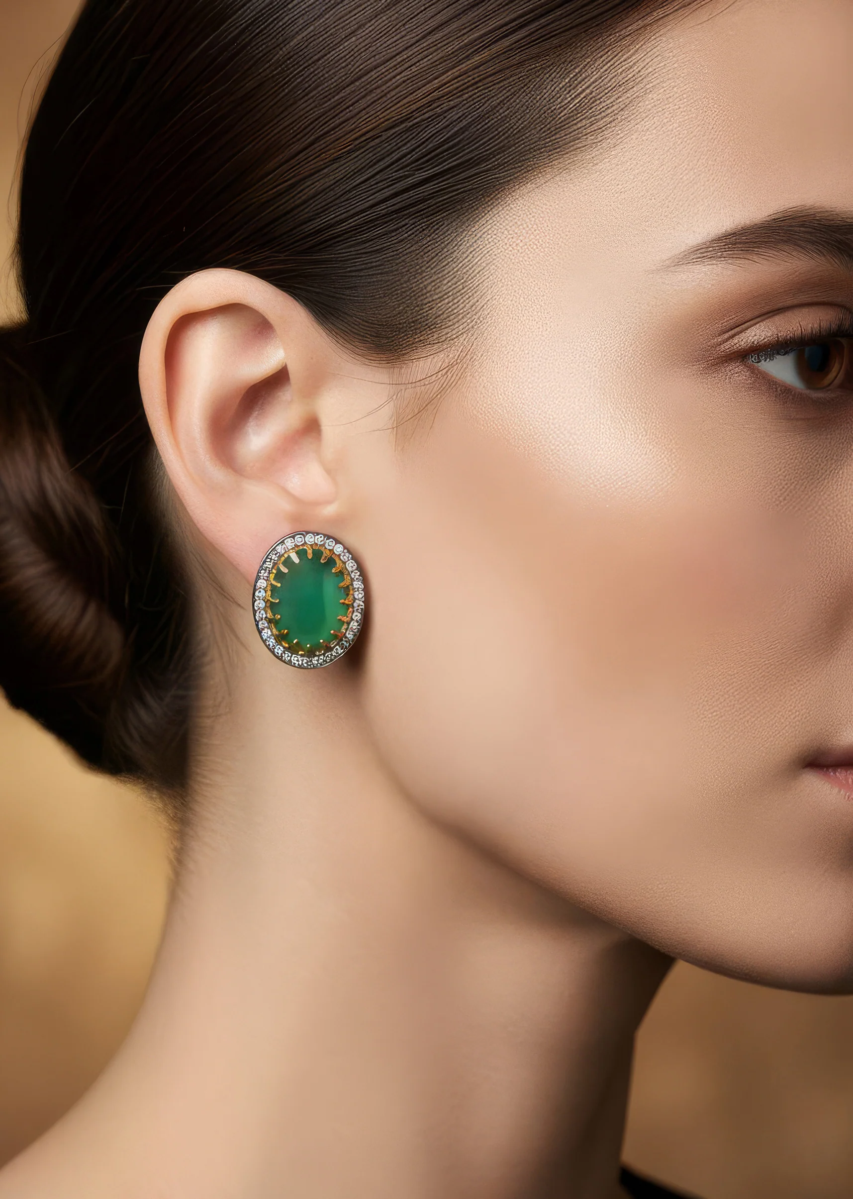 759-green-and-black-kundan-studs-with-semi-precious-stones-1.webp Green And Black Kundan Studs with Semi Precious Stones