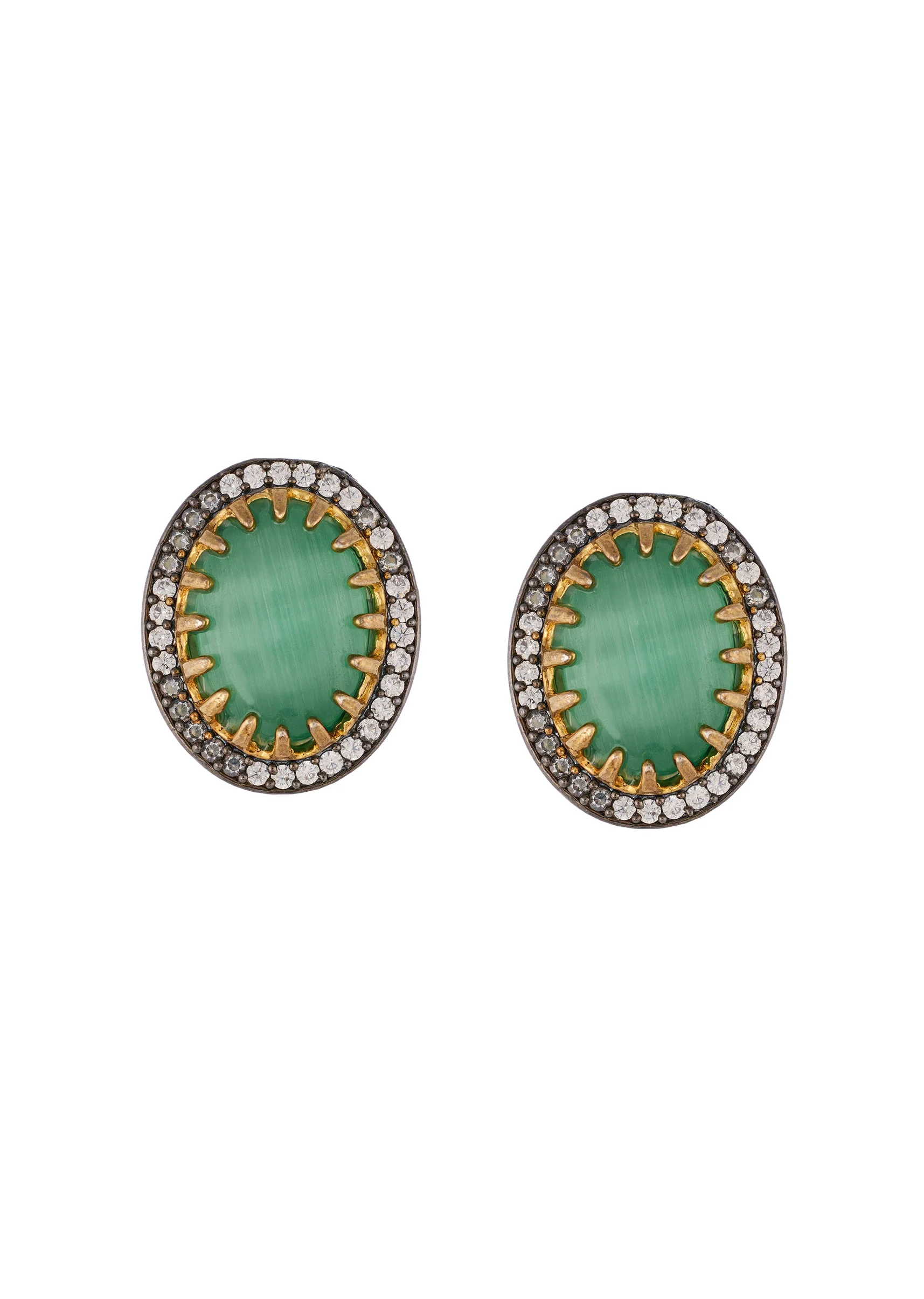 759-green-and-black-kundan-studs-with-semi-precious-stones-2.webp Green And Black Kundan Studs with Semi Precious Stones