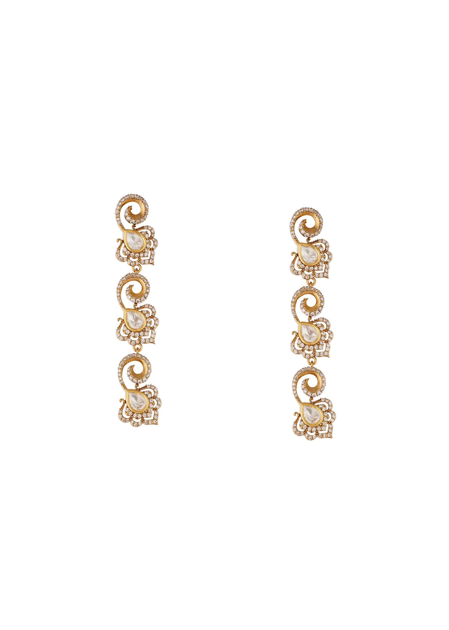 760-jewellery-set-in-gold-finish-polki-with-semi-precious-stones-4.webp Jewellery Set In Gold Finish Polki With Semi Precious Stones