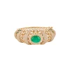 Gold Finish Ring In Kundan Polki