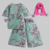 Mint Green Floral Print Salwar Kameez Set with Dupatta