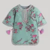 Mint Green Floral Print Salwar Kameez Set with Dupatta