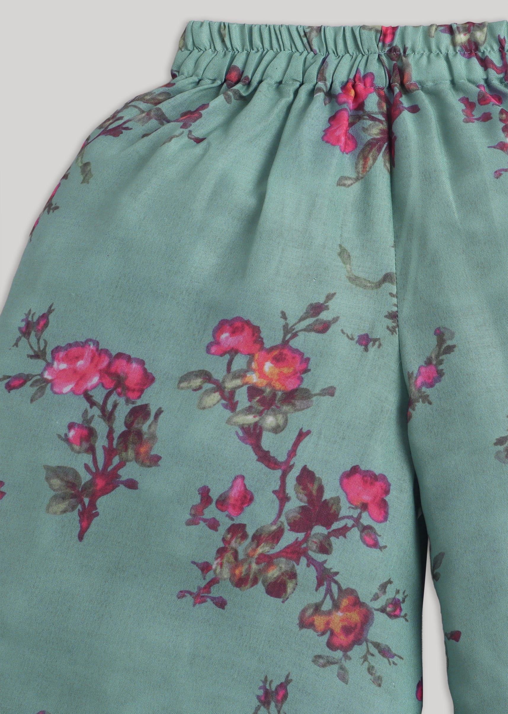 Mint Green Floral Print Salwar Kameez Set with Dupatta