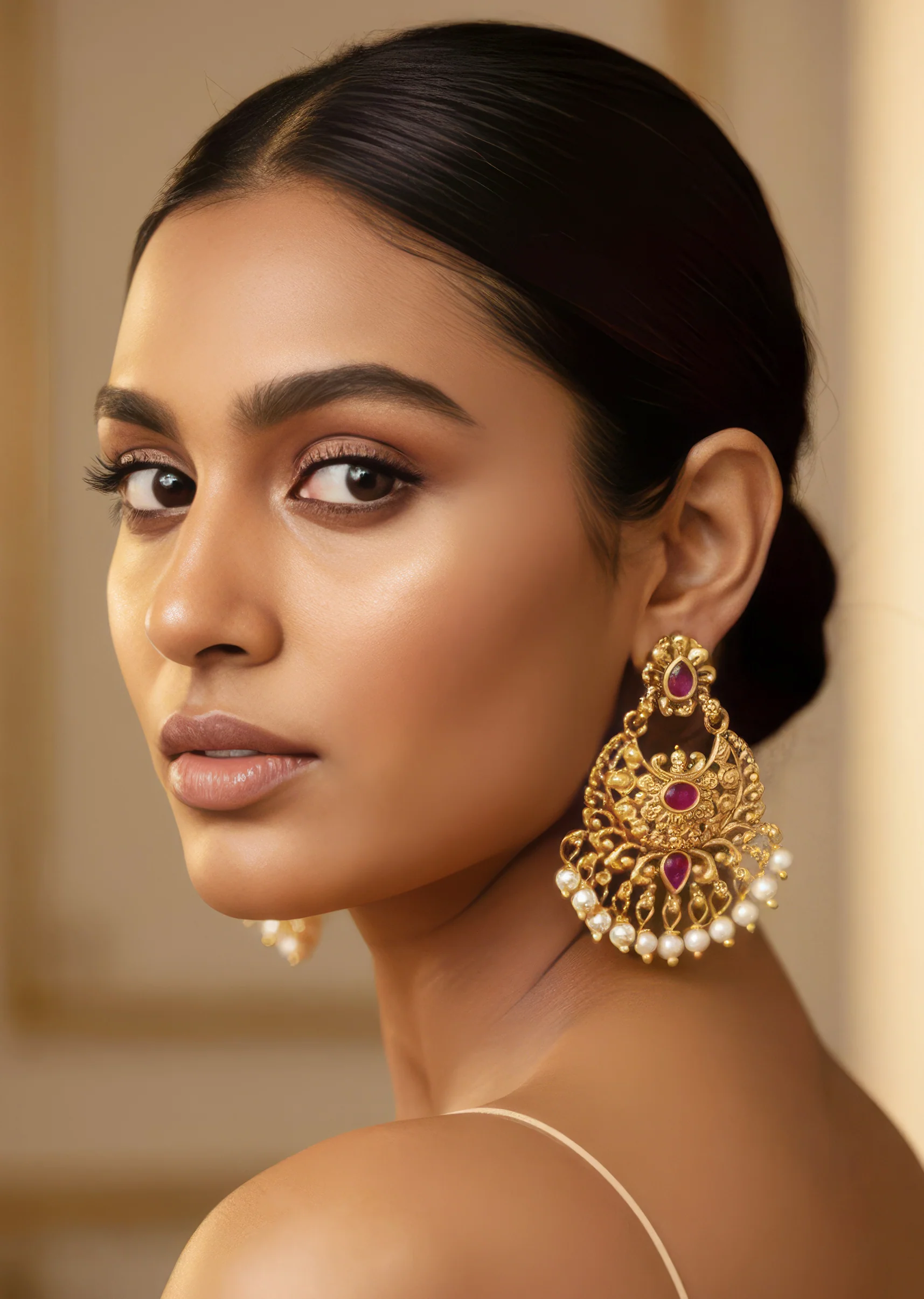 764-red-gold-earrings-with-kundan-detail-work-1.webp Red Gold Earrings With Kundan Detail Work