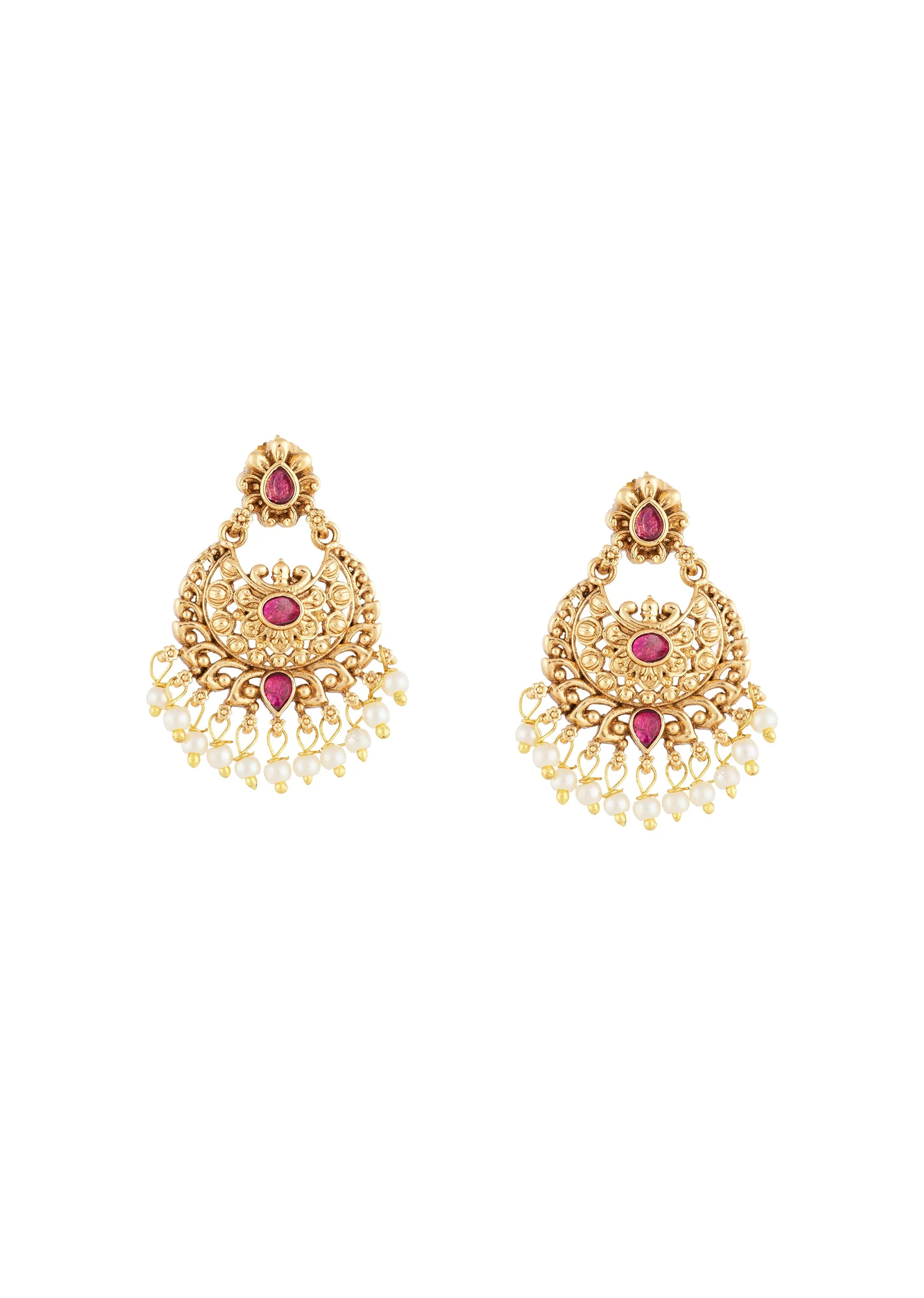 764-red-gold-earrings-with-kundan-detail-work-2.webp Red Gold Earrings With Kundan Detail Work
