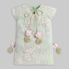 Green And Pink Colorblock Salwar Kameez Set with Dupatta