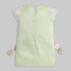 Green And Pink Colorblock Salwar Kameez Set with Dupatta