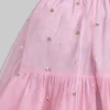 Green And Pink Colorblock Salwar Kameez Set with Dupatta