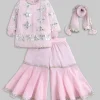 Baby Pink Embroidered Salwar Kameez Set with Dupatta