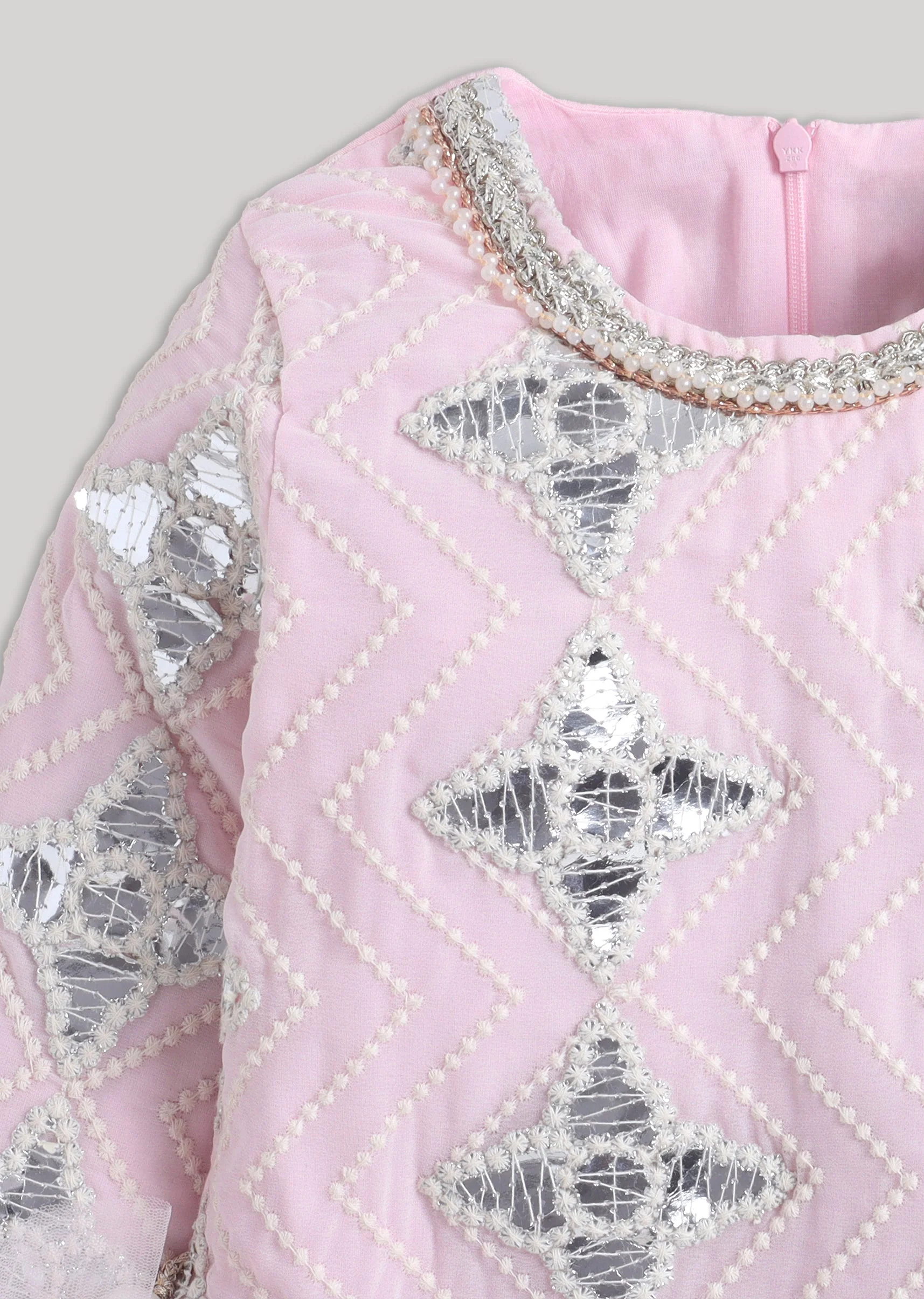 Baby Pink Embroidered Salwar Kameez Set with Dupatta