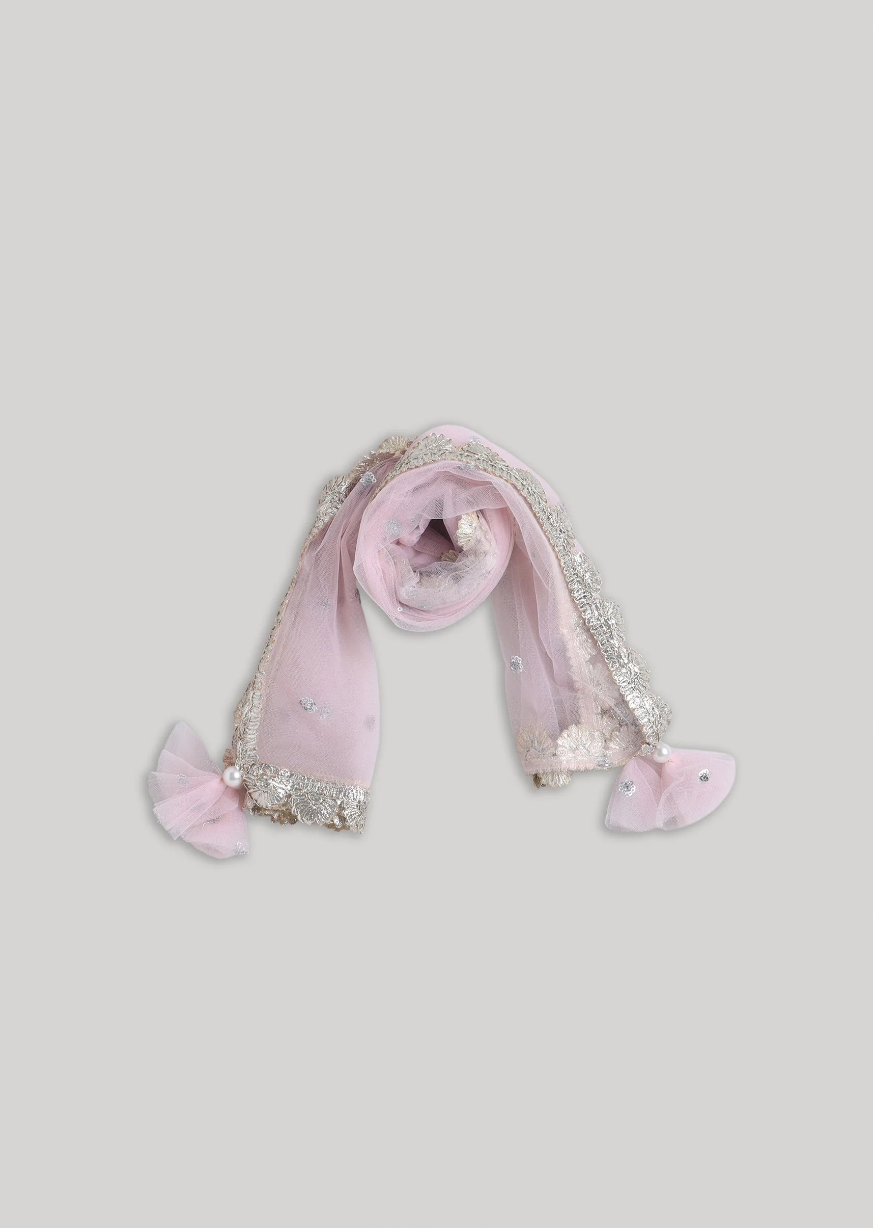 Baby Pink Embroidered Salwar Kameez Set with Dupatta