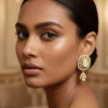 769-gold-white-polki-earrings-with-radiant-detail-1.webp Gold White Polki Earrings With Radiant Detail