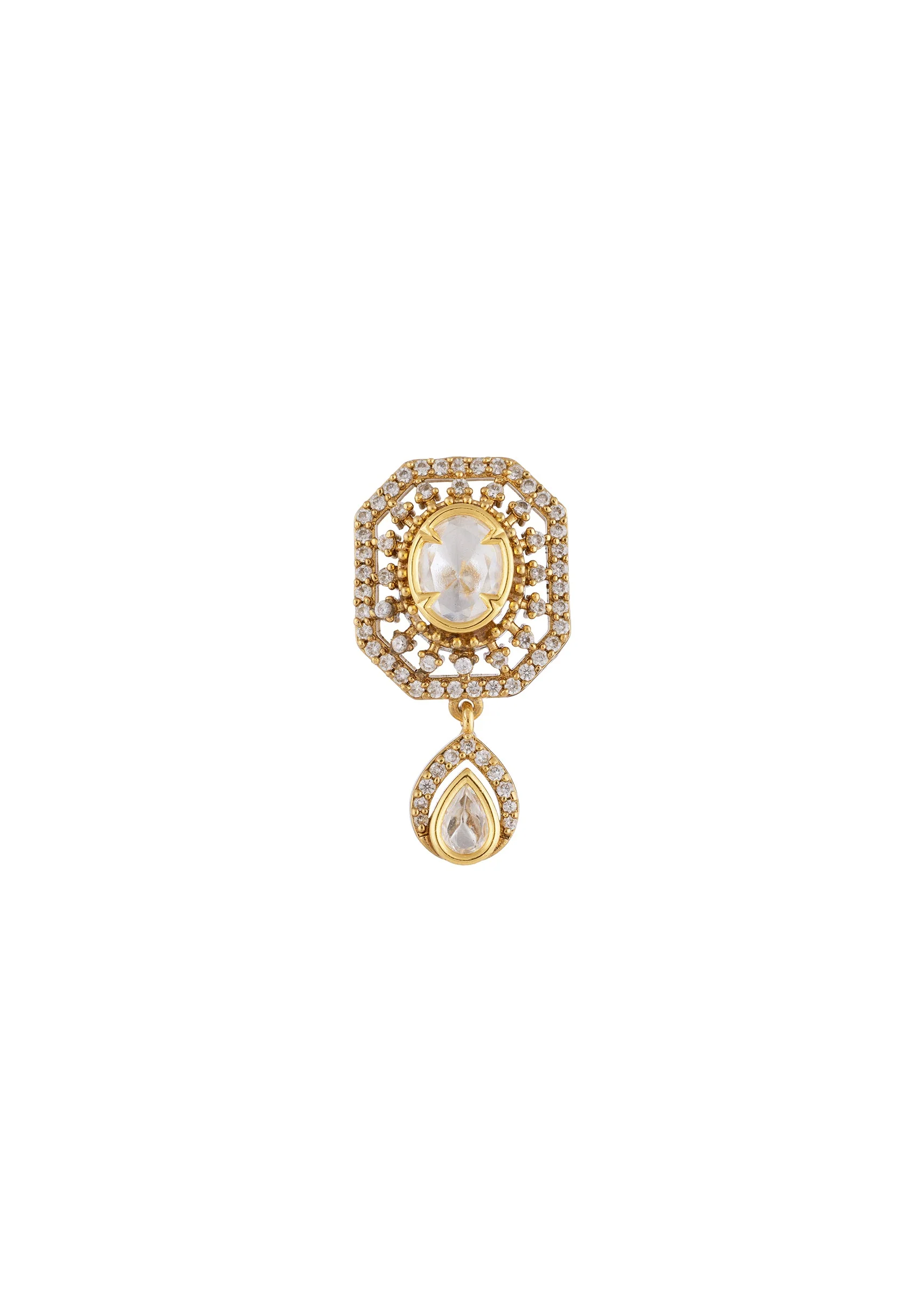 769-gold-white-polki-earrings-with-radiant-detail-3.webp Gold White Polki Earrings With Radiant Detail