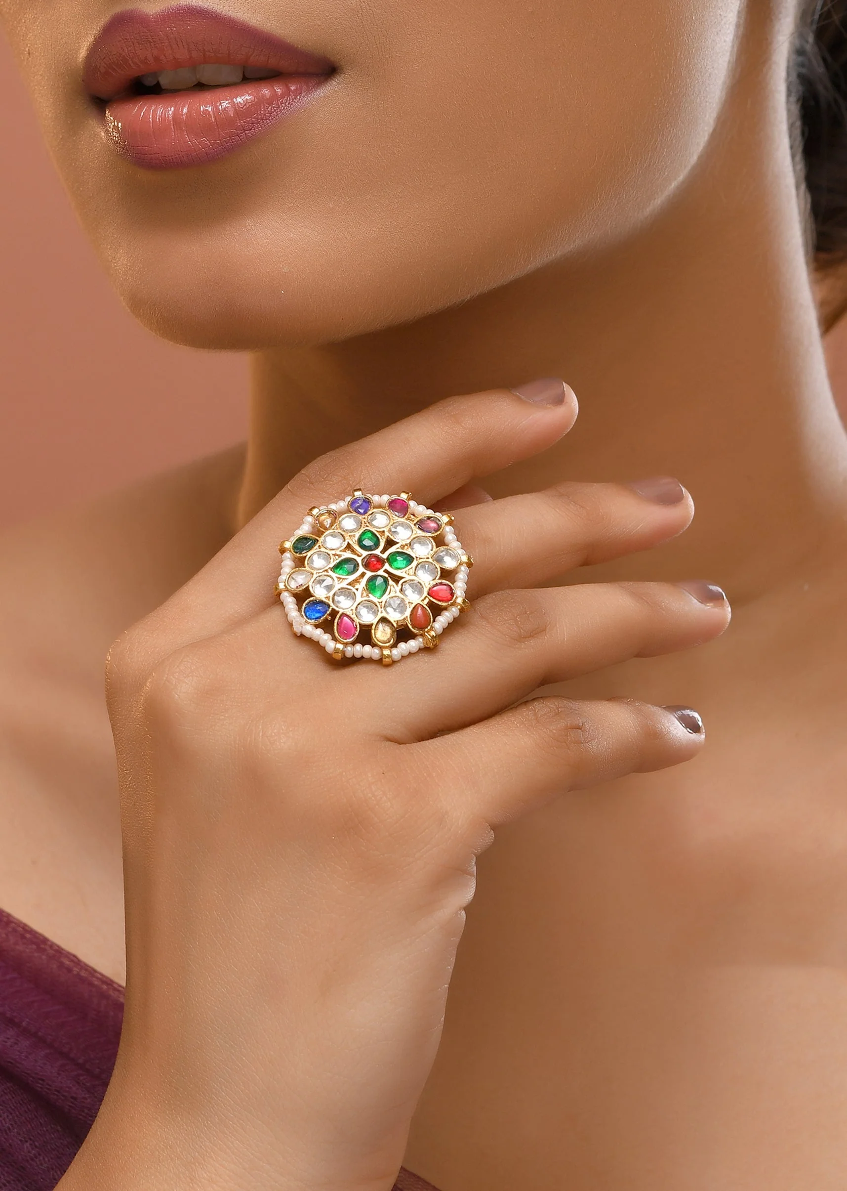 772-multi-circular-kundan-embellished-ring-1.webp Multi Circular Kundan Embellished Ring