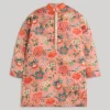 Orange And White Kids Kurta Set