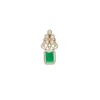 Green And Gold Geometric Pendant Necklace Set