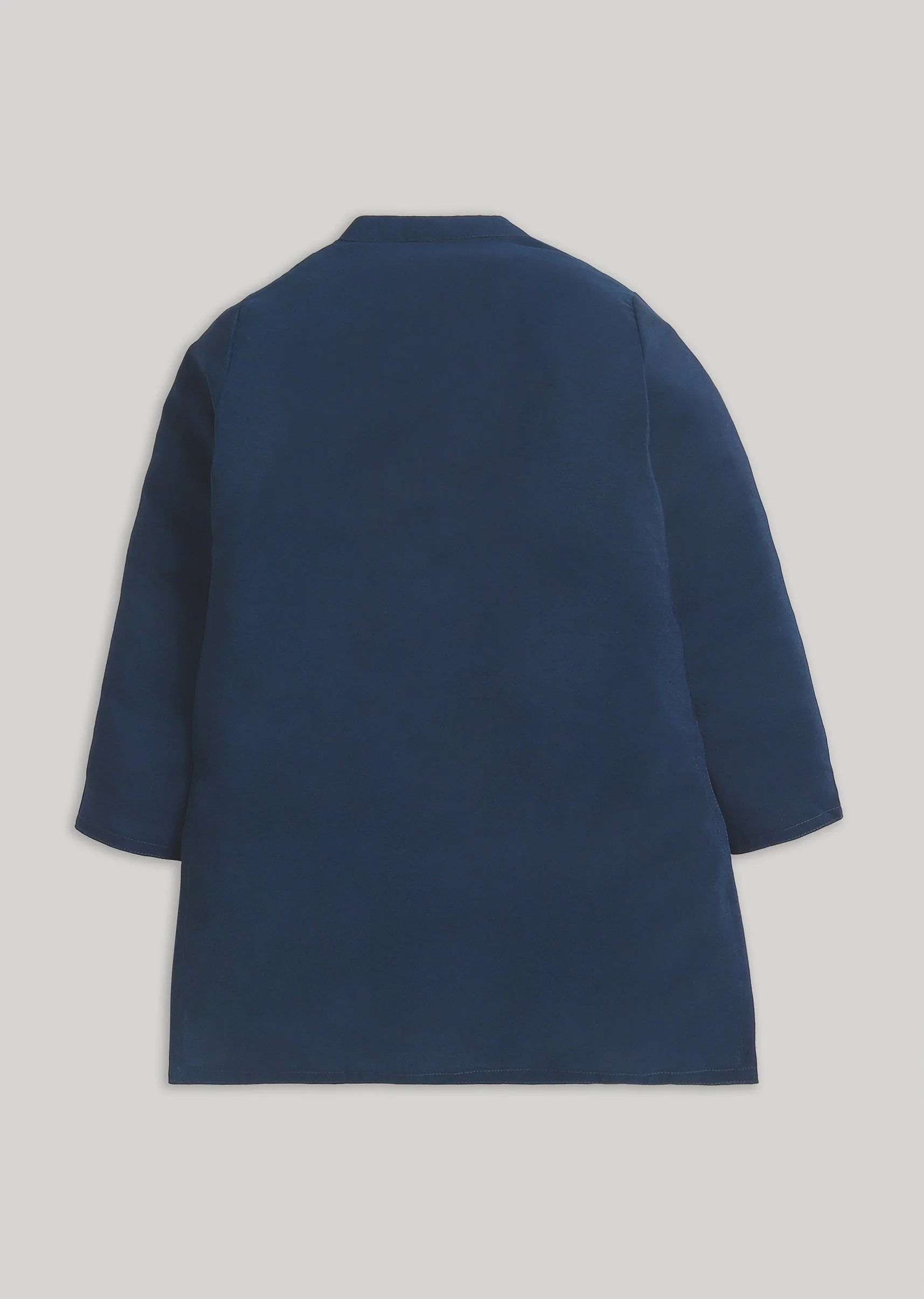 Blue And White Sequins Kids Kurta Set