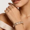 White And Gold Stone Encrusted Bangle Set
