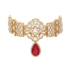 Red And Gold Teardrop Pendant Necklace Set