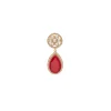 Red And Gold Teardrop Pendant Necklace Set