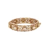White And Gold Stone Encrusted Cutwork Bangle Set