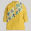 Yellow And White Kids Kurta Set