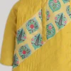 Yellow And White Kids Kurta Set