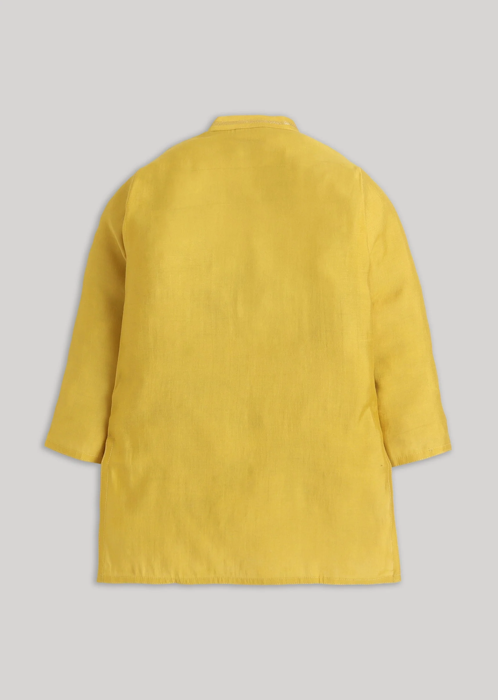 Yellow And White Kids Kurta Set