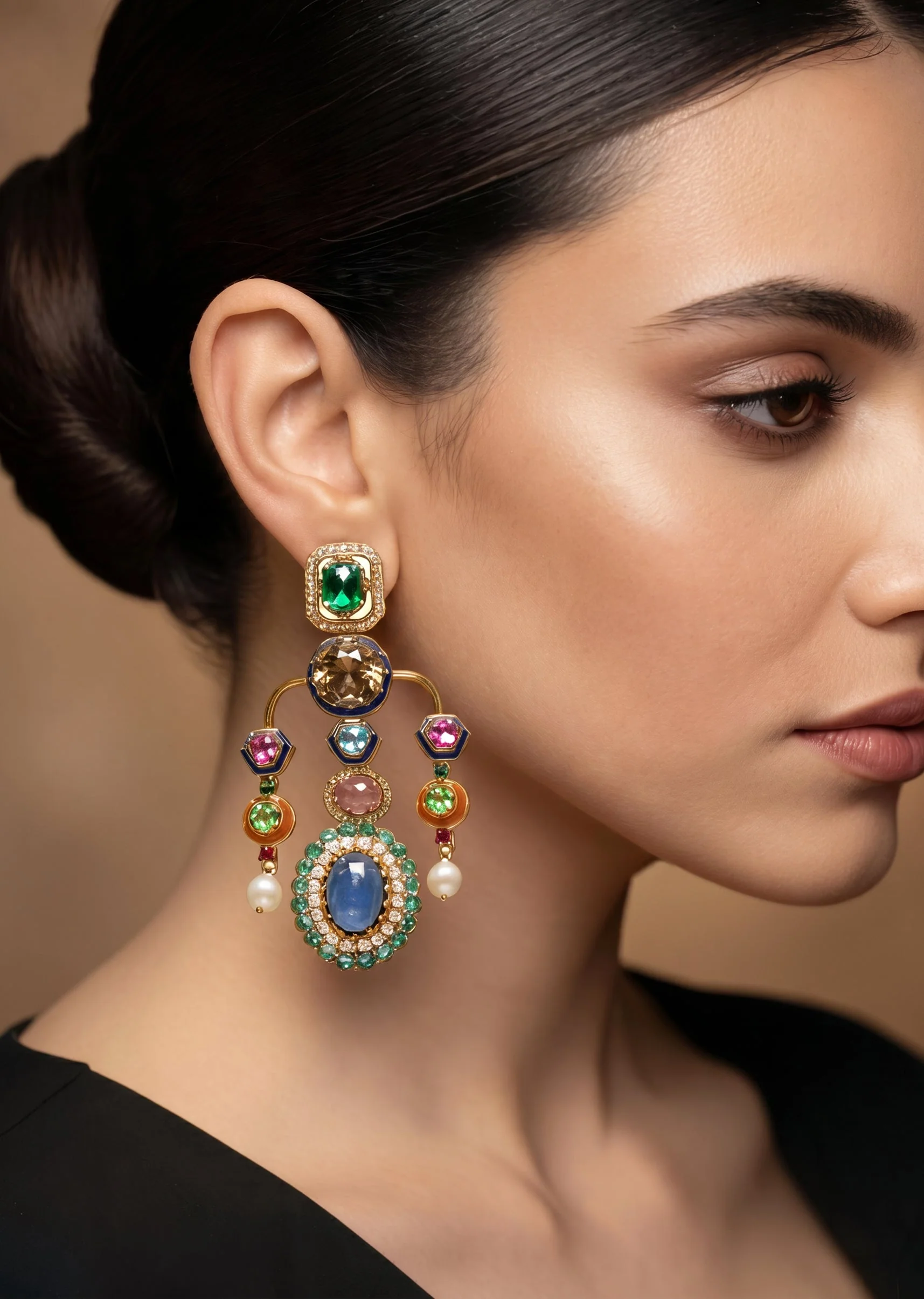 779-blue-and-pink-stone-statement-earrings-1.webp Blue And Pink Stone Statement Earrings
