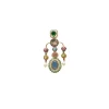 Blue And Pink Stone Statement Earrings