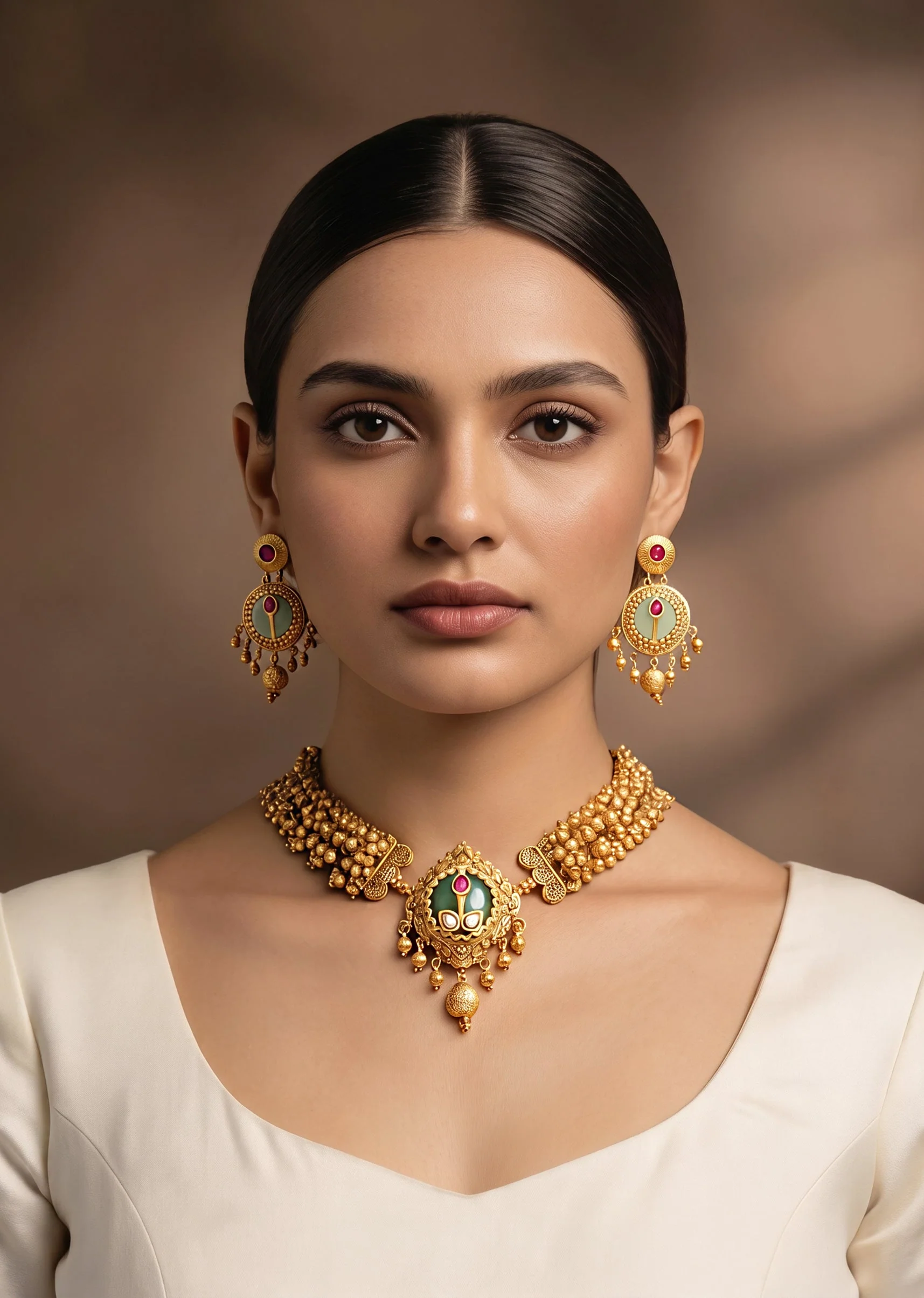 780-antique-rajwadi-choker-necklace-set-1.webp Antique Rajwadi Choker Necklace Set