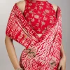Red Shibori Printed Saree
