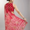 Red Shibori Printed Saree