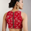 Red Shibori Printed Saree
