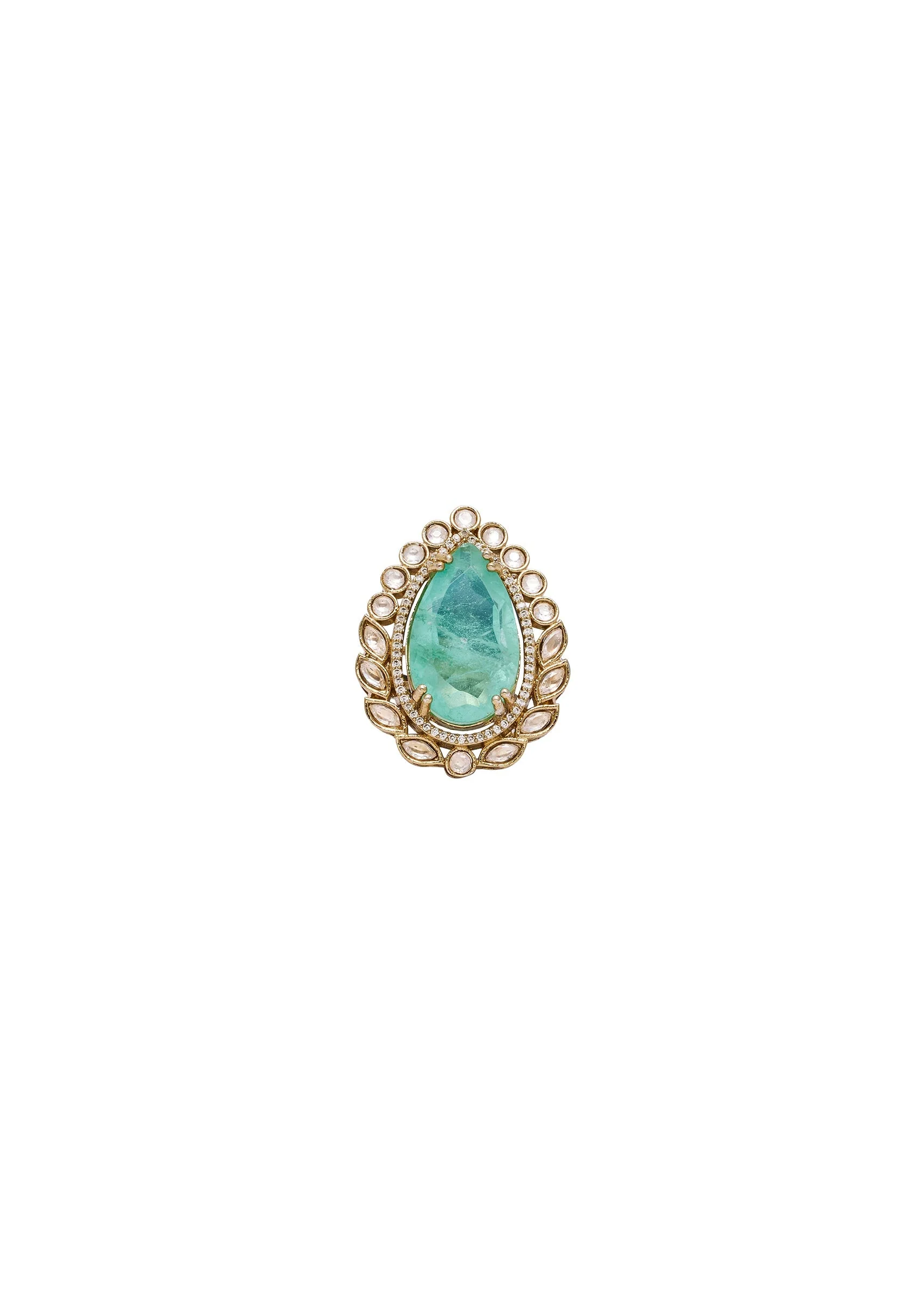 Aqua Blue Cocktail Statement Ring