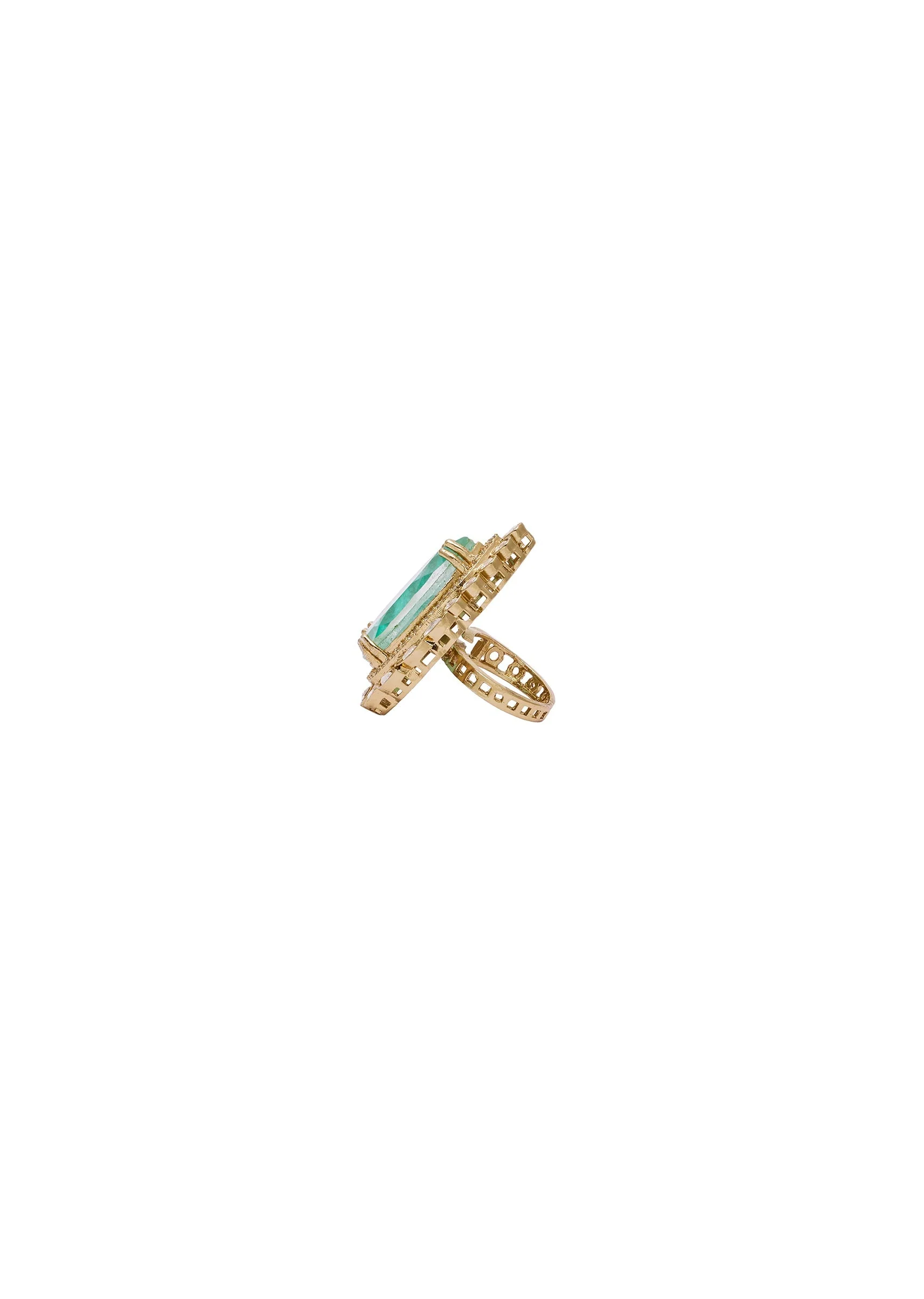 Aqua Blue Cocktail Statement Ring