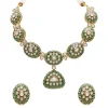 Antique Green And Gold Kundan Polki Necklace Set