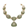 Antique Green And Gold Kundan Polki Necklace Set
