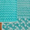 Aqua Blue Cotton Unstitched Suit With Dupatta