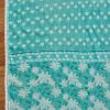 Aqua Blue Cotton Unstitched Suit With Dupatta