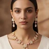 Gold Toned Kundan Polki Bridal Necklace Set