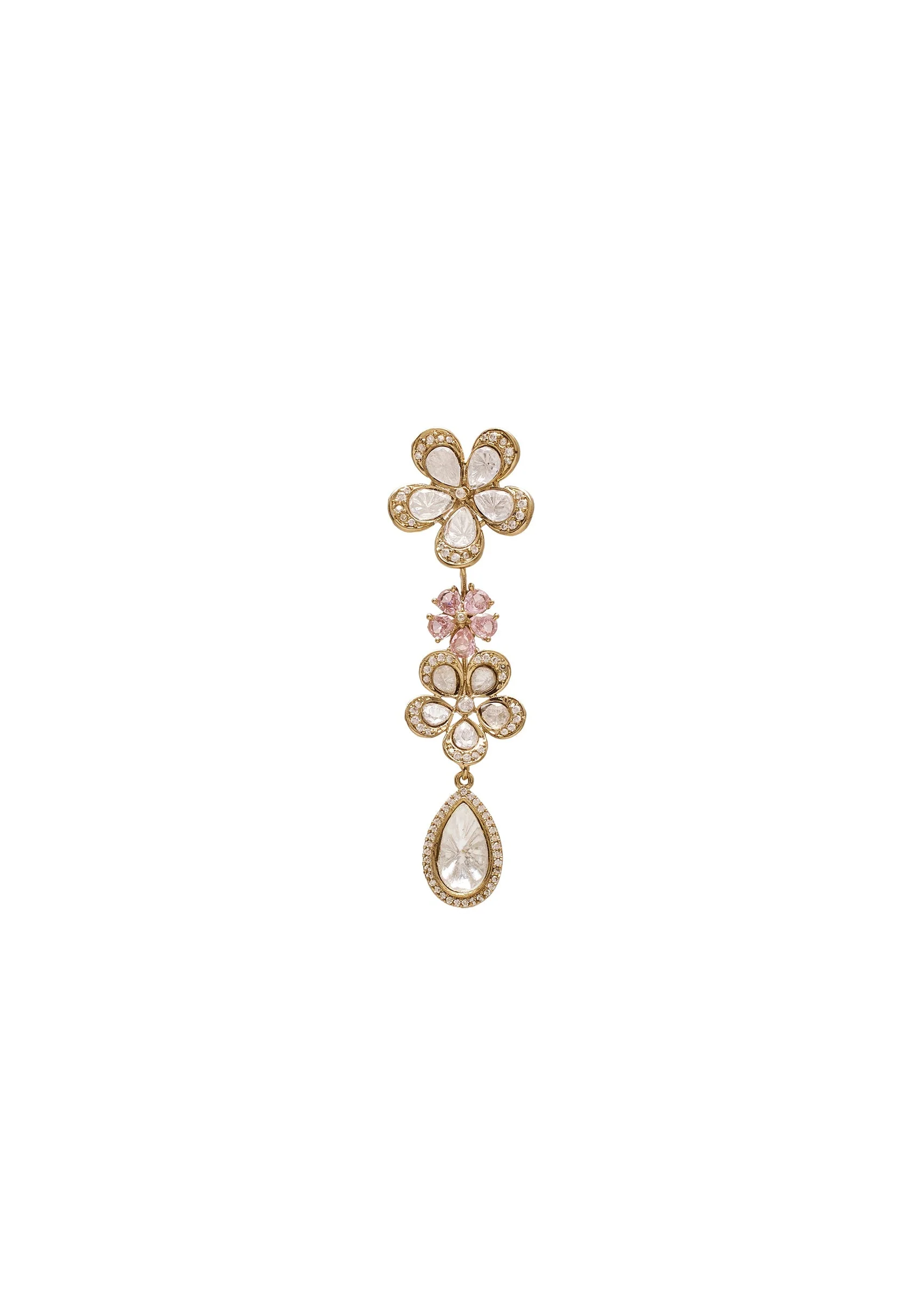 Gold Toned Kundan Polki Bridal Necklace Set