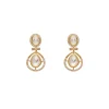Gold Toned Polki Pearl Drop Necklace Set