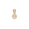 Gold Toned Polki Pearl Drop Necklace Set
